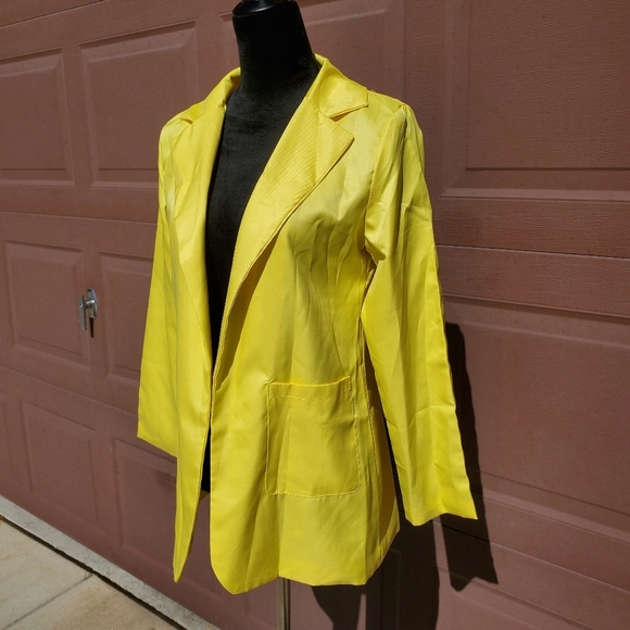 Yellow Oversized Open Front Blazer Jacket Women's Size Small NWOT - Picture 7 of 14